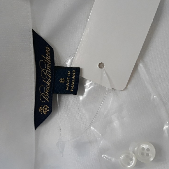 Brooks Brothers Criss cross  White Blouse w/ side zipper - Picture 10 of 12